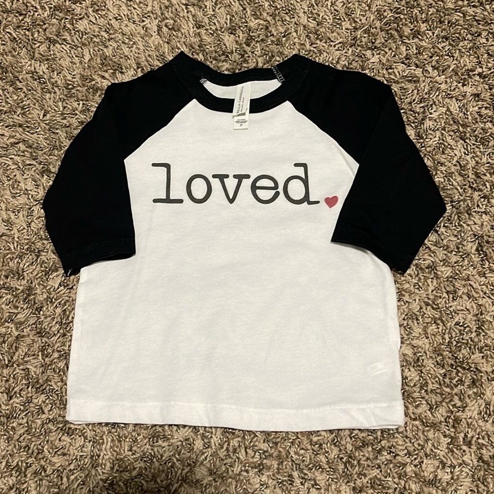 3/4 quarter screen printed boys 3T shirt